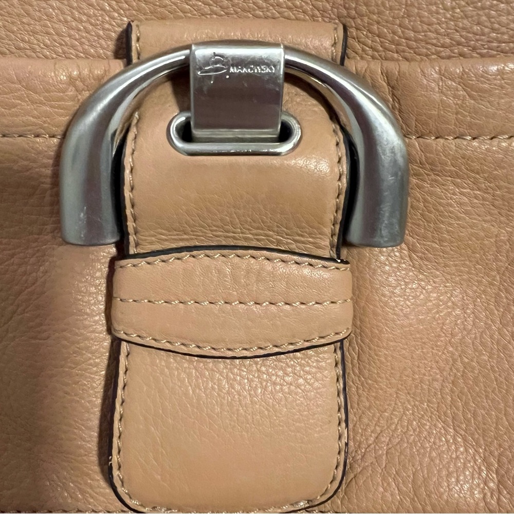 B. Makowsky Camel Tan Leather Crossbody Bag - Picture 3 of 8